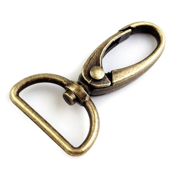 Karabiner Altmessing - 25 mm